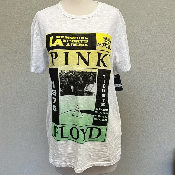 🥳HP🥳 Lucky 🍀 Brand Pink Floyd LA 1975 Graphic Band Tee - Picture 6 of 9